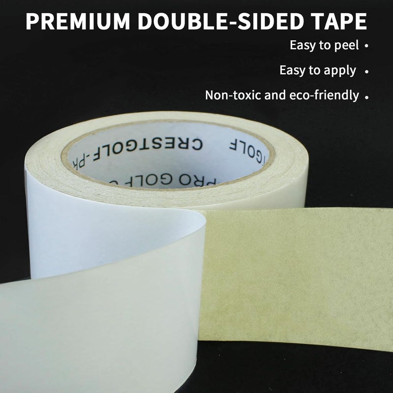 Crestgolf Golf Grip Tape Roll 2" x 18 Yards, Premium Solvent Activated Double Sided Adhesive Strips for Regripping Golf Clubs, Upgrade 1.2U Thickened Double Sided Tape - Image 2